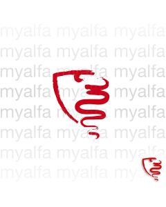 Dekal "myalfa" rot, 12,5  cm                            