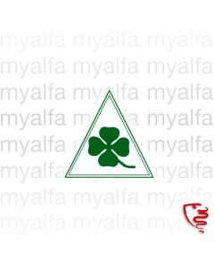 Dekal klöverblad på vit trekant, 160 x 170 mm  