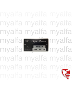 Typenschild Blech 105.24, Spider 2000 Veloce Bj.1971-74