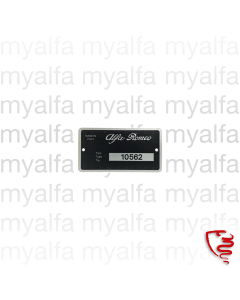 Typenschild Blech 105.62, Spider 1750 Veloce Bj.1968-71 US-Version