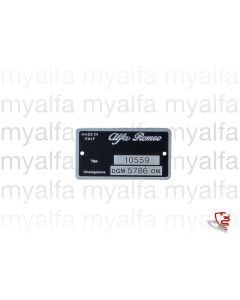 Typenschild Blech 105.59, GTA 1300 Junior