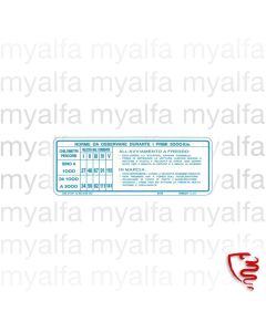 Aufkleber Frontscheibe 1750/2000  Einfahrvorschrift