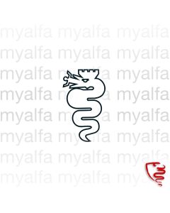 Dekal orm "Kontur"   svart, 500mm                