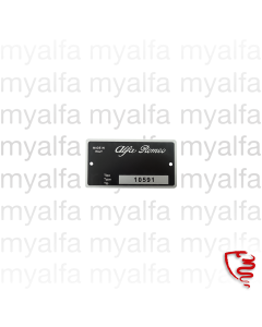 Typenschild Blech 105.91, Spider 1300 Bj.1968-69