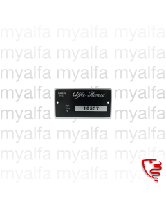 Typenschild Blech 105.57, Spider 1750 Bj.1968-69