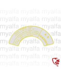 STICKER FOR AIR FILTER HOUSINGDOUBLE CARBURETTOR 128mm      