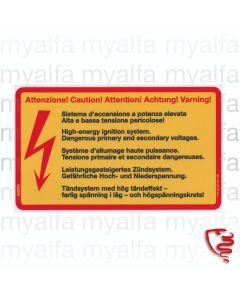 Aufkleber Warnhinweis         Hochspannung                  