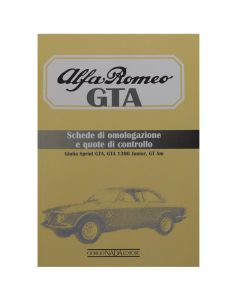Bok "Alfa Romeo GTA - Schede di omologazione equote di controllo", Datensammling  GTA