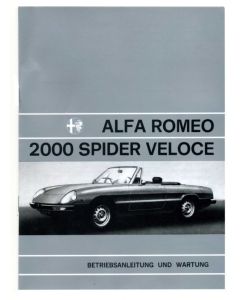 MANUAL SPIDER 2000 1970-82 GERMAN LANGUAGE