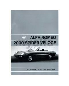Användarmanual Spider 2000 1970-82