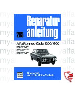 REPAIR INSTRUCTIONS ALFA ROMEO GIULIA, BERTONE GT, SPIDER  (1300/1600), -GERMAN LANGUAGE-