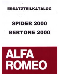 PARTS BOOK SPIDER 2000 / GT BERTONE 2000, 670 PAGES