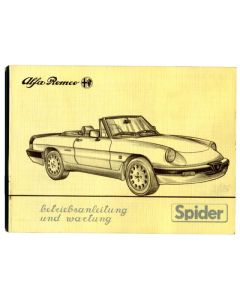 Användarmanual Spider 1986-89 (Nytryck)