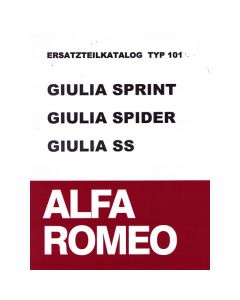 Ersatzteilkatalog Typ 101     Giulia Sprint/Spider/SS,      500 Seiten