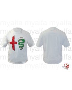 T-Shirt weiss "Vintage",      100% Baumwolle                